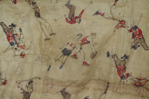 Antik 1900-30er Crazy Quilt schwerer Stoff Wolle Vintage Sportstoff Bauernhütte - Bild 13 von 24