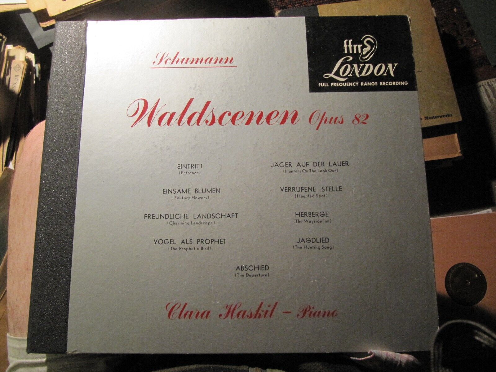 CLARA HASKIL Romanian PIANO Schumann WALDSCENEN Waldszenen Op 82 DECCA LA-127