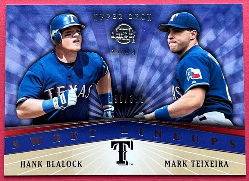 2004 Upper Deck Sweet Spot Sweet Lineups /399 Hank Blalock Mark Teixeira #229 - Bild 1 von 2