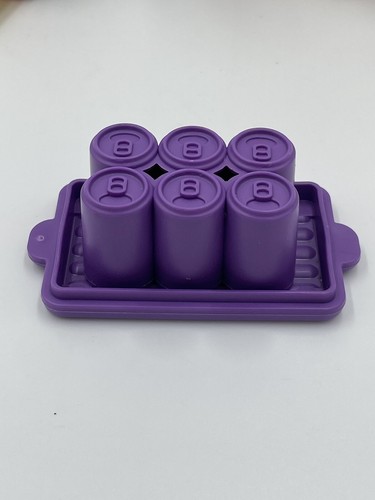 Doll House Accessory Groceries Food Kitchen Soda Cans and Tray Purple - Picture 3 of 7