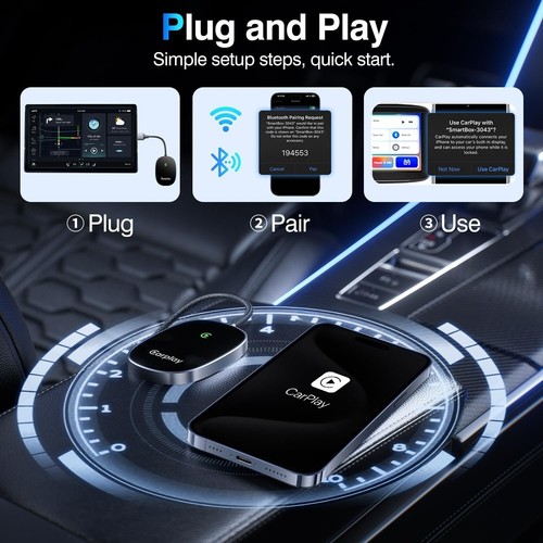 Wireless CarPlay Adapter 2025 Upgraded, Converts Factory Wired CarPlay to Wirele - Picture 4 of 7