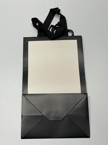 GUCCI Shopper Borsa Boutique piccola Carta Logo Bianco Nero Regalo Packaging #1 - Foto 5 di 12
