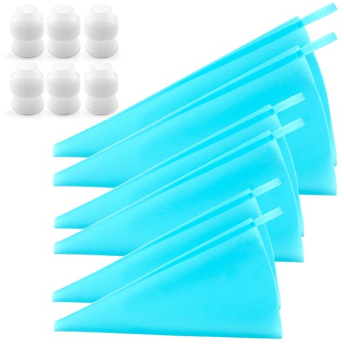 6 Pack Reusable Silicone Pastry Piping Bags for Cake Decorating Baking Supplies - Bild 1 von 8