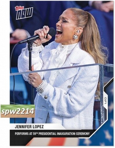 Topps Now Election #18 2020 Jennifer Lopez actúa en la inauguración presidencial - Imagen 1 de 2