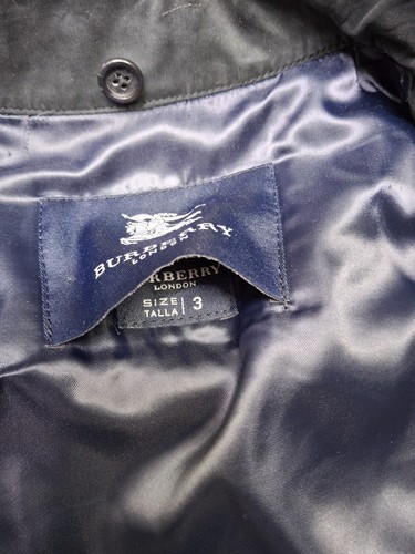 Burberry London Coat Jacket Men's Winter Lined Wool Nova check Blue Size 3 /M - Picture 6 of 20