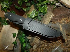 M-Tech U.S.A/Knife/Blade/Concealable/Full tang/Survival/440C/SS/ Carbon Titanium