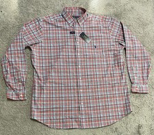 Polo Ralph Lauren Classic Fit Stretch Button Shirt Men  s XLT Red Blue Plaid NWT