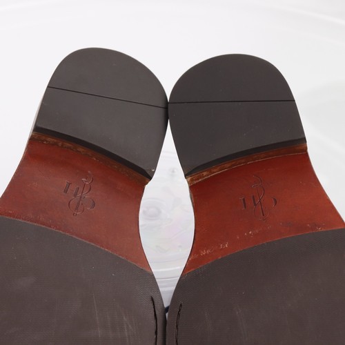 Cole Haan Mens Benton Oxford Size 9.5 M Gray Pebble Leather Plain Toe Dress Shoe - Picture 9 of 16