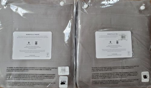 2 Pottery Barn SILK DUPIONI 2-IN-1 Pole Top BLACKOUT Drapes 104x96~PLATINUM GRAY - Picture 2 of 2