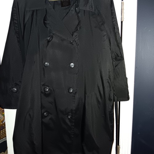 Damen Trenchcoat London Fog schwarz gefüttert isoliert Gr. L - Bild 7 von 8