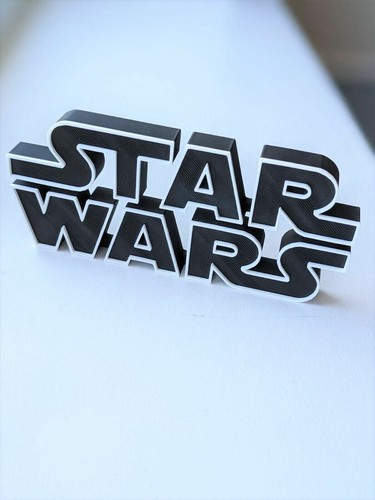 STAR WARS logo display (Black series white logo) Beena Studio - Picture 2 of 6