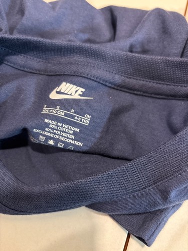 Nike Youth Girls Navy Blue T Shirt Short Sleeve Cotton Blend Size 5 NWT - Picture 5 of 9