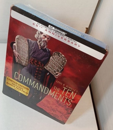 Ten Commandments 4K Collector STEELBOOK (4K+Blu-ray) NEW- Box Shipping - Picture 2 of 9