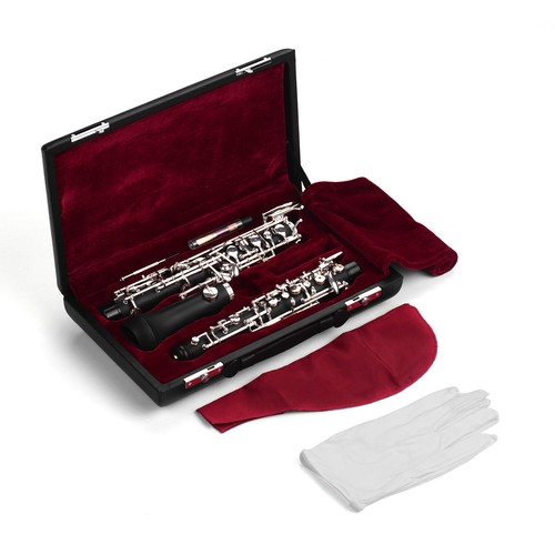 Llave Oboe C Estilo Semiautomático Llaves Plateadas con Estuche y Accesorios C7E3 - Imagen 6 de 7