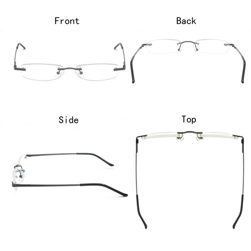 Gafas de lectura sin montura EYE ZOOM con estuche delgado para hombre y mujer, multicolor - Imagen 72 de 86