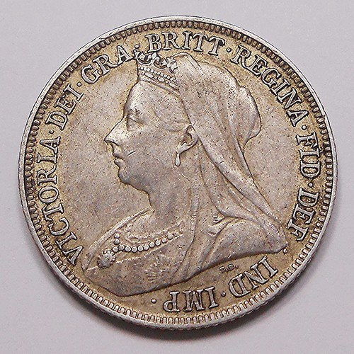 Great Britain 1898 Shilling VF-XF * HIGH Grade BEAUTIFUL Victoria UK Silver Coin - Picture 2 of 2