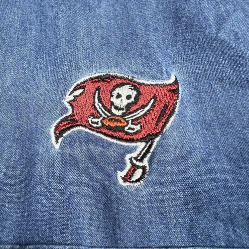 Cutter & Buck Shirt Mens Large Tampa Bay Buccaneers Full Button Long Sleeve - Picture 5 of 11