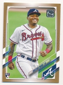 CRISTIAN PACHE 2021 TOPPS GOLD #187 SP RC ROOKIE BRAVES #0845/2021