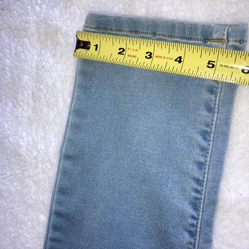 Lazer Company Girl Size 8 Jeans Light Blue Denim No Holes Adjustable Waistband - Picture 6 of 11