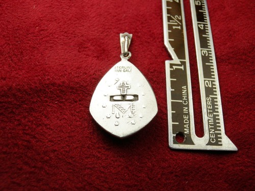 BERTHA'S BEAUTIFUL RARE 1930 CATHOLIC MIRACULOUS MEDAL CENTENIAL STERLING & ONYX - Picture 5 of 11