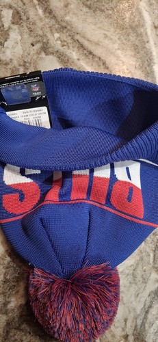 Buffalo Bills 2023 New Era Teamfarbe blau Bündchen Strick mit Bommel NFL neu mit Etikett Einheitsgröße - Bild 2 von 4
