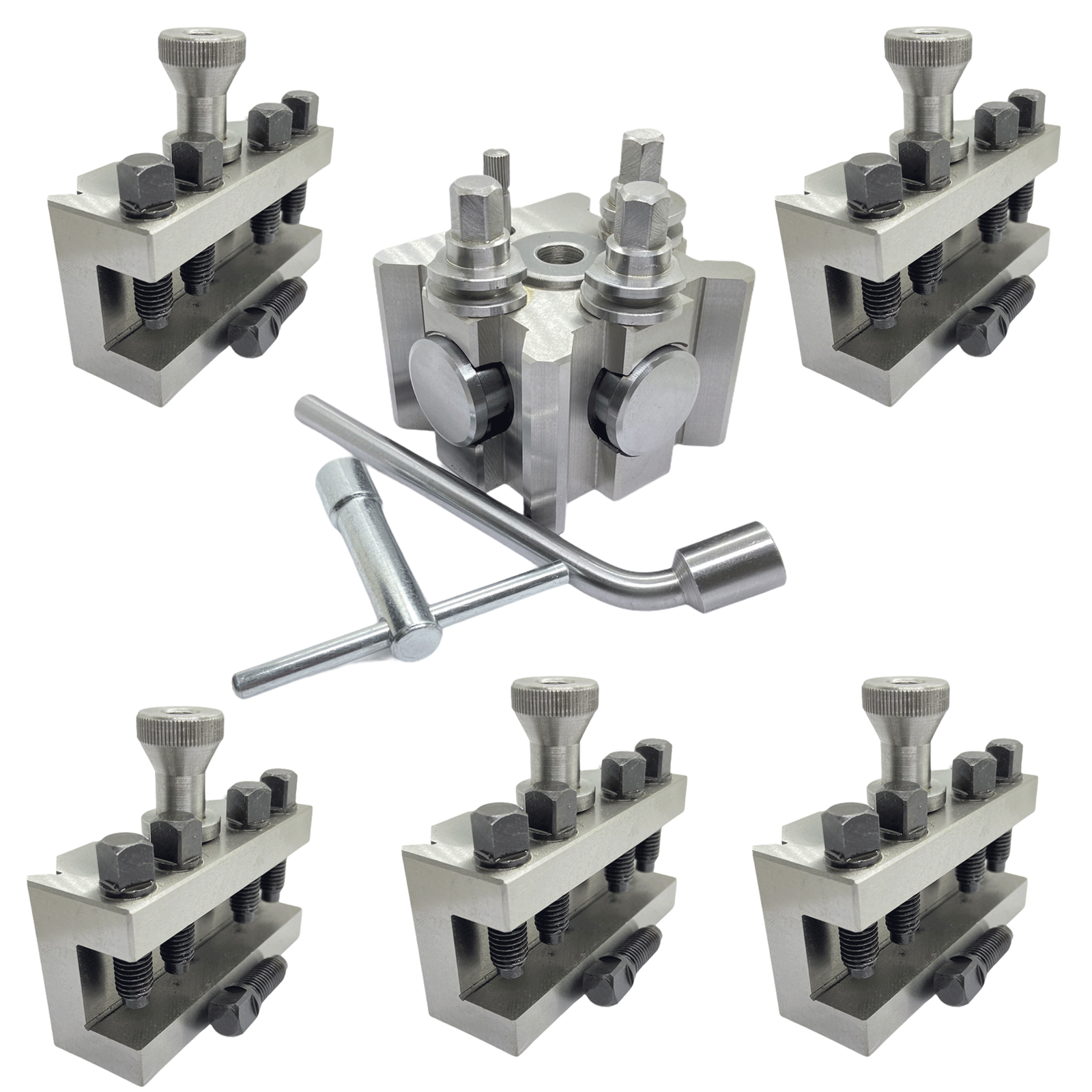 T2 Quick Change Tool Post Dixon Type 26mm Lathe Set with 5 Holders-image