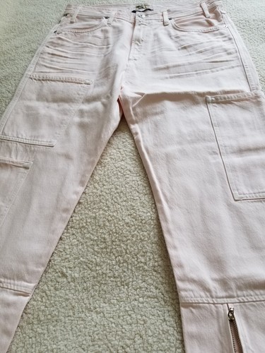Citizens Of Humanity Abi Zipper Crop Cargo Jeans in Carnation Pink Womens Sz 28 - Picture 3 of 14