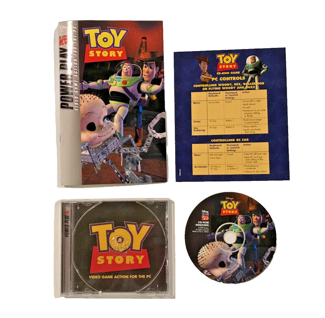 Disney's TOY STORY Software by Disney Power Play CD-ROM WIN 3.1/95