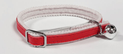 Cat / Kitten Leather Pet Collar with Safety Elastic & Bell - Multiple Colours - Picture 5 of 12