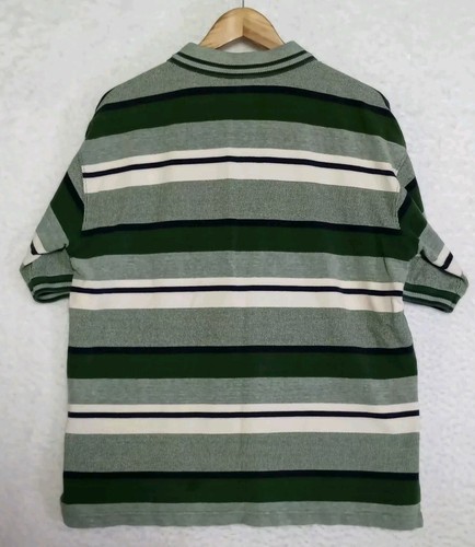 Vintage Pro Player Green Bay Packers Polo Shirt Men's Size Large Stripes Cotton - Picture 10 of 13