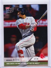 Mookie Betts Red Sox 3rd 3 HR Game Topps NOW Moment 92 on 4.17.18 2018 PR=597