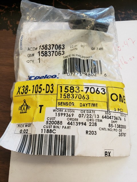 Ambient Light Sensor ACDelco GM Original Equipment 13498957