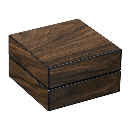Walnut Wood Cigar Ashtray Set W/ Cutter Holder Drill Ashtray Compact Design Gift - Picture 5 of 10