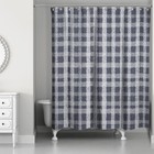 Creative Products Chalky Navy Plaid 71 x 74 Shower Curtain