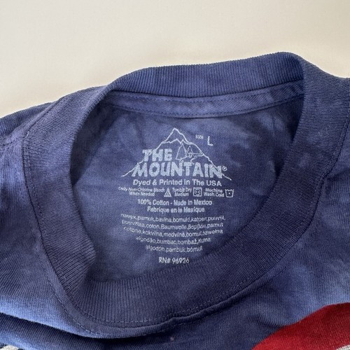 The Mountain T-Shirt Mens Large Blue American Eagle Dyed T-Shirt USA Patriotic - Picture 4 of 4