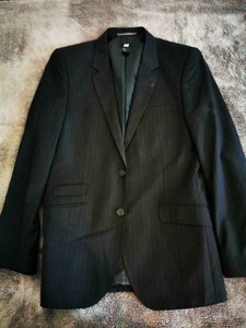 H M Grosse Eur 48 Herren Jackett Sakko Dunkelblau Mit Nadelstreifen Ebay