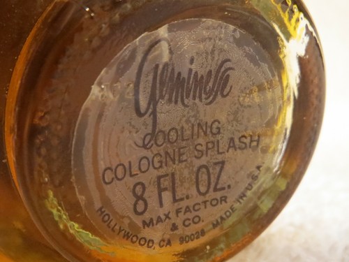 Vintage Geminesse Cooling Cologne Splash by Max Factor 8oz with Box Rare 1978 - Picture 4 of 6