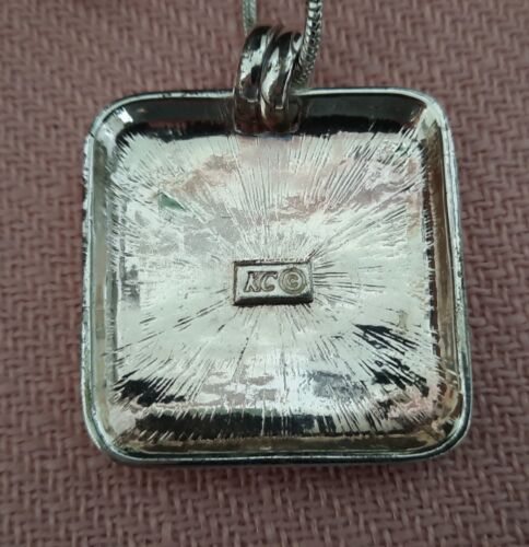 KENNETH COLE MODERNISTIC INLAY PENDANT NECKLACE AND MATCHING EARRINGS - Picture 4 of 7