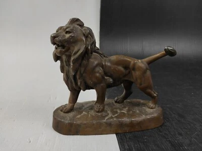 Lion en Régule, XIXè, Signé Masson - Photo 1/4