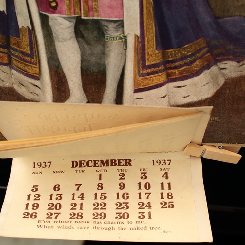 Edward VIII Coronation Artist Impression on Cardboard with 1937 Calendar - Picture 16 of 19