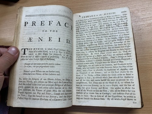 *RARE* 1748 "LES ŒUVRES DE VIRGILE" 2ÈME ÉDITION VOLUME 1 LIVRE ANTIQUE (P4) - Imagen 10 de 19