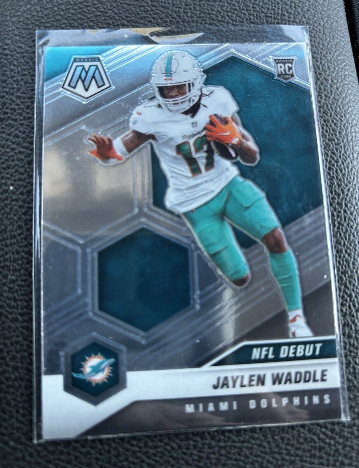 2021 PANINI MOSAIC FOOTBALL JAYLEN WADDLE NFL DEBUT #248 MIAMI DOLPHINS RC