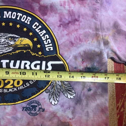 Weißkopfseeadler Sturgis Rally 2020 Crop T-Shirt Damen Small Tie Dye Biker Küken - Bild 4 von 8