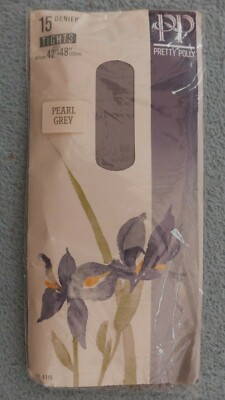 Pretty Polly transparente glatte Strickstrumpfhose, für 42'' - 48'' Hüfte, neu in Verpackung
