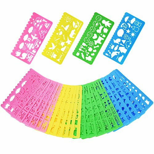 Plastic Stencils Drawing Stencil Set For Kids 74 Shapes 24 Pieces For Sale Online