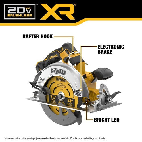 DeWalt DCS590B 20V MAX 7-1/4" Cordless Li-Ion Circular Saw - Bare Tool - Picture 2 of 7