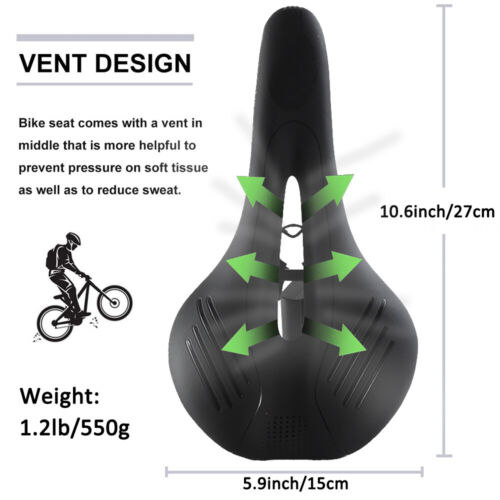 Sella bici MTB comfort sella bici strada mountain bike morbido gel cuscino pad - Foto 2 di 9
