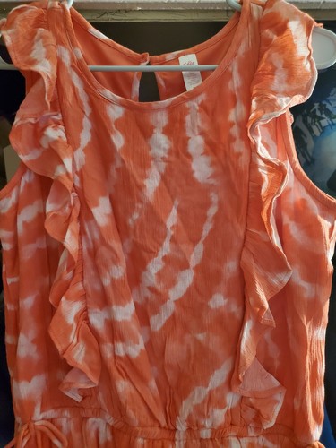 Justice Romper Girls One Piece Shorts Size 20 Tye Dye Elastic Waist Tiered NWT - Picture 3 of 4