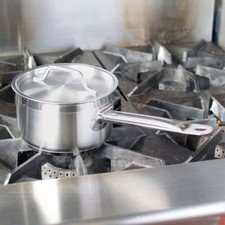 2 Qt Stainless Steel Aluminum-Clad Commerical Sauce Frying Pan w Lid Induction