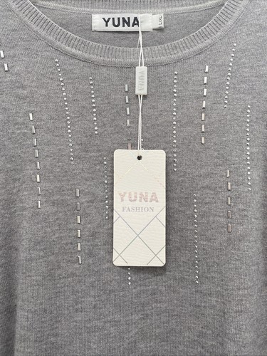 Yuna Woman’s Gray Long Sleeve Shirt - Picture 2 of 3